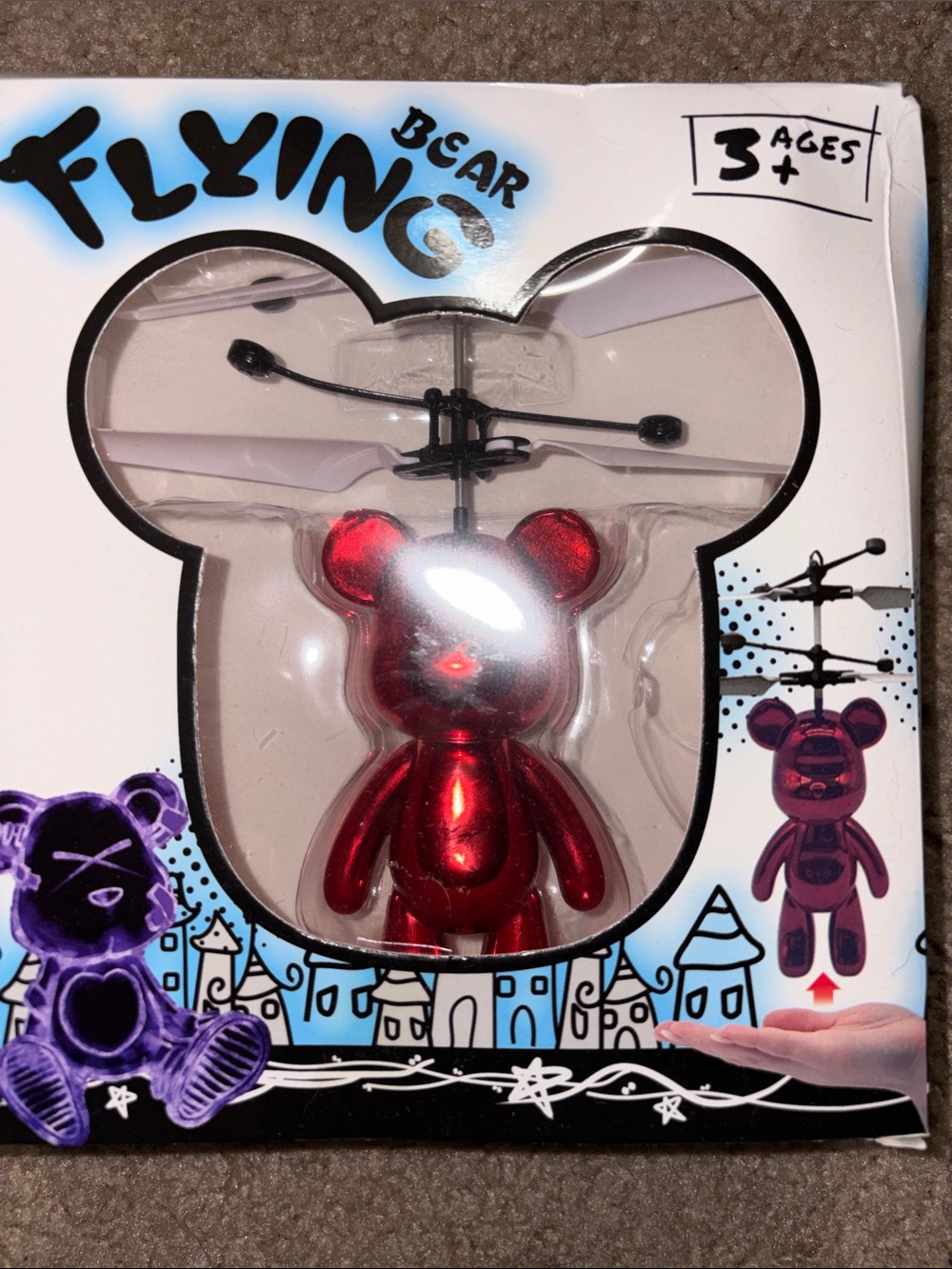 Flying bear toy